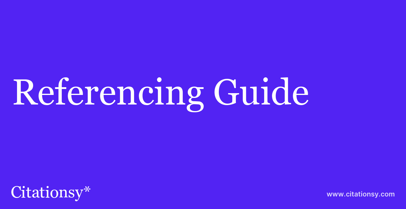 cite   — Referencing Guide