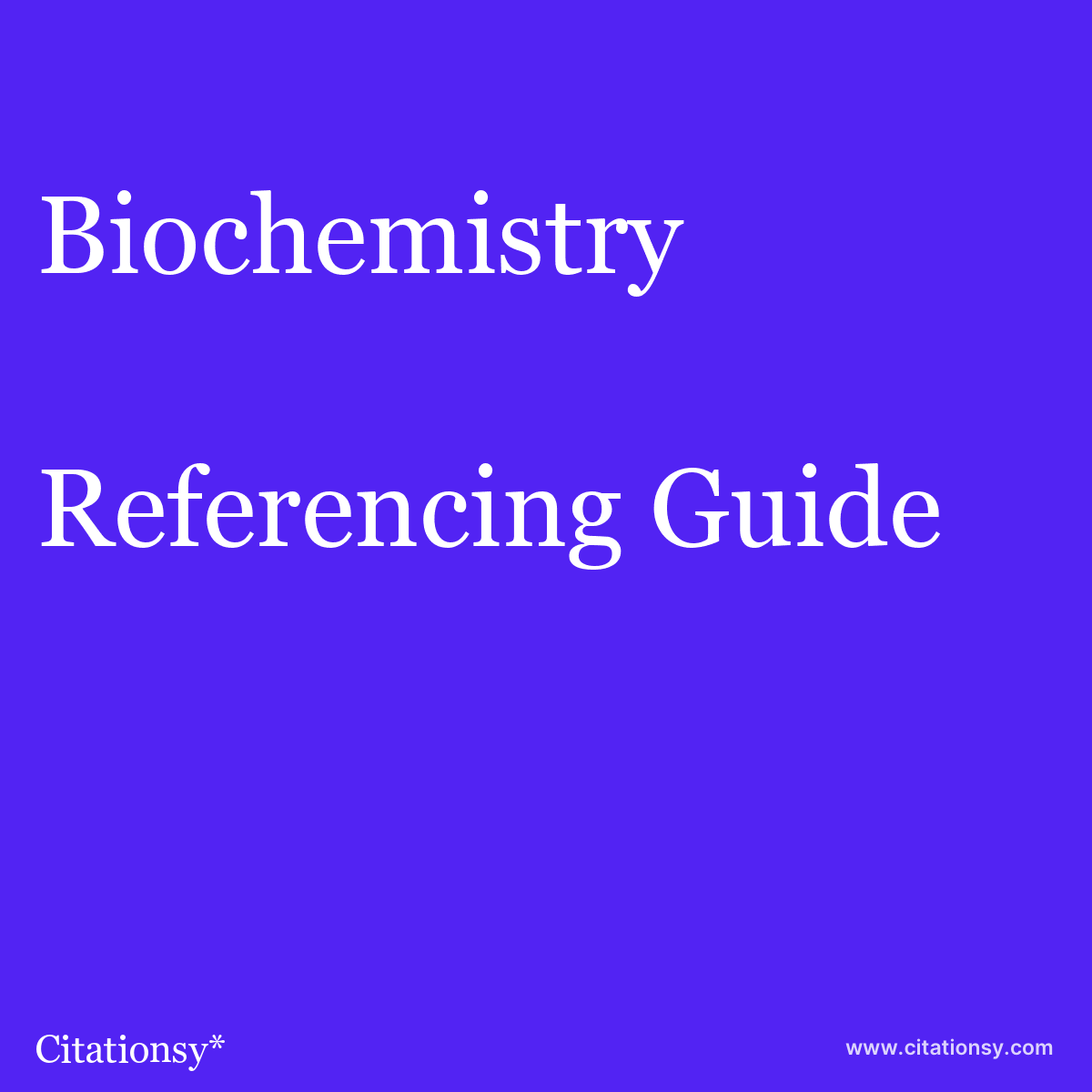 biochemistry examples