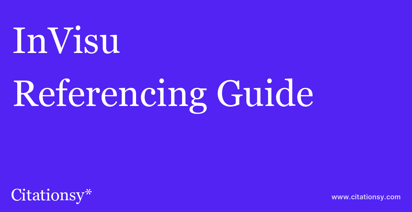 cite InVisu  — Referencing Guide
