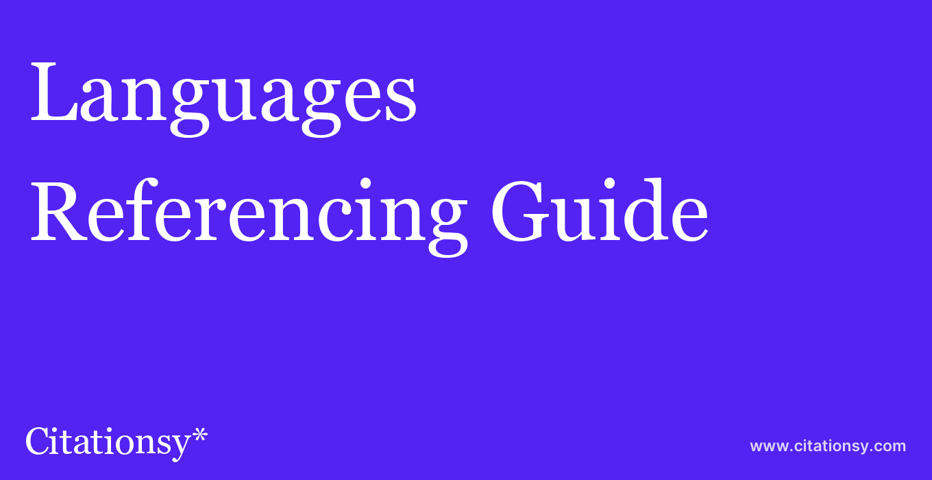 cite Languages  — Referencing Guide