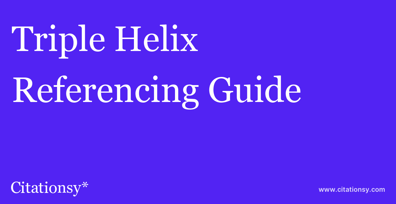 cite Triple Helix  — Referencing Guide